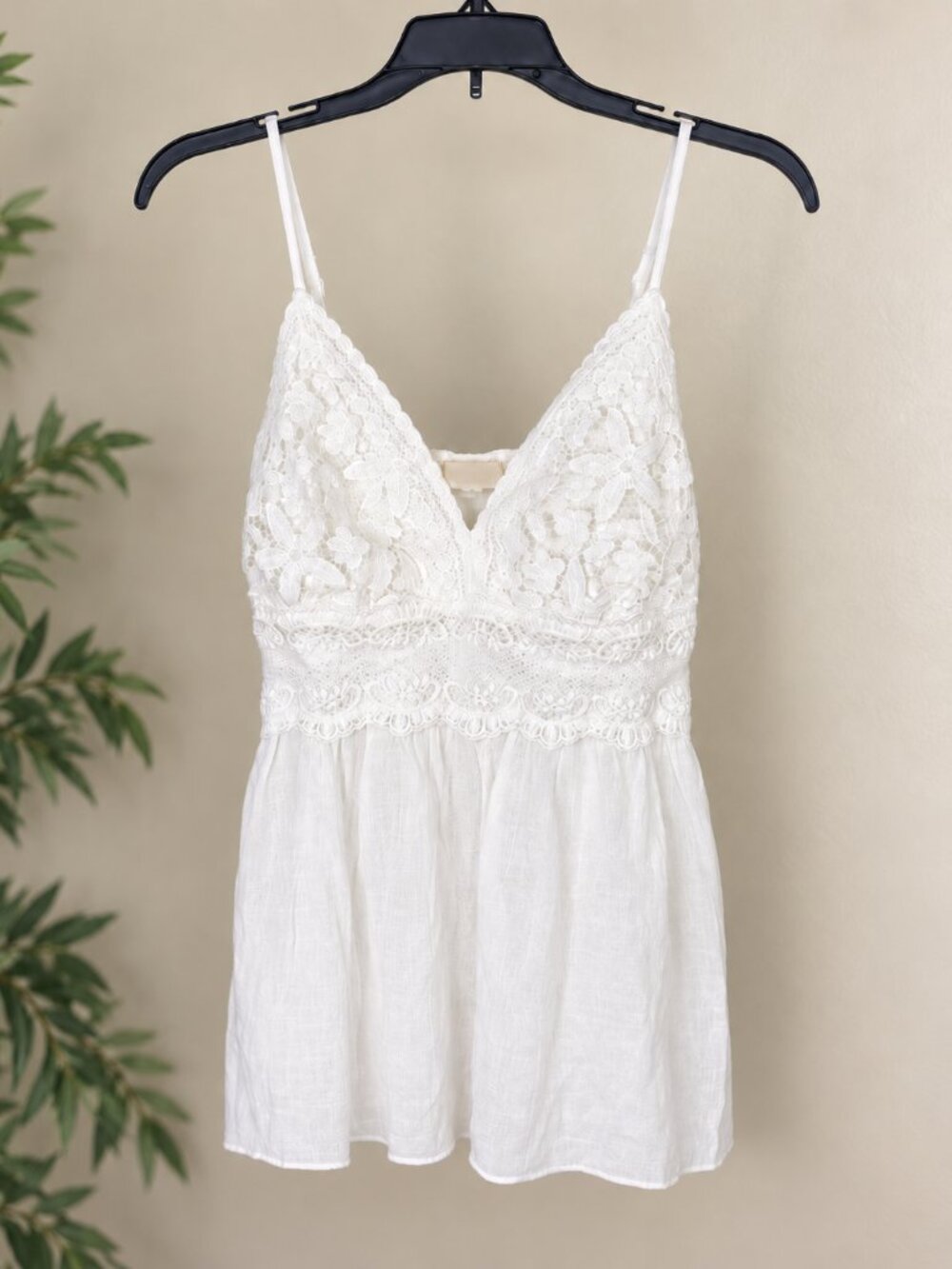 Rebellion White Lace Babydoll Camisole Tank Top Medium Coquette Y2K